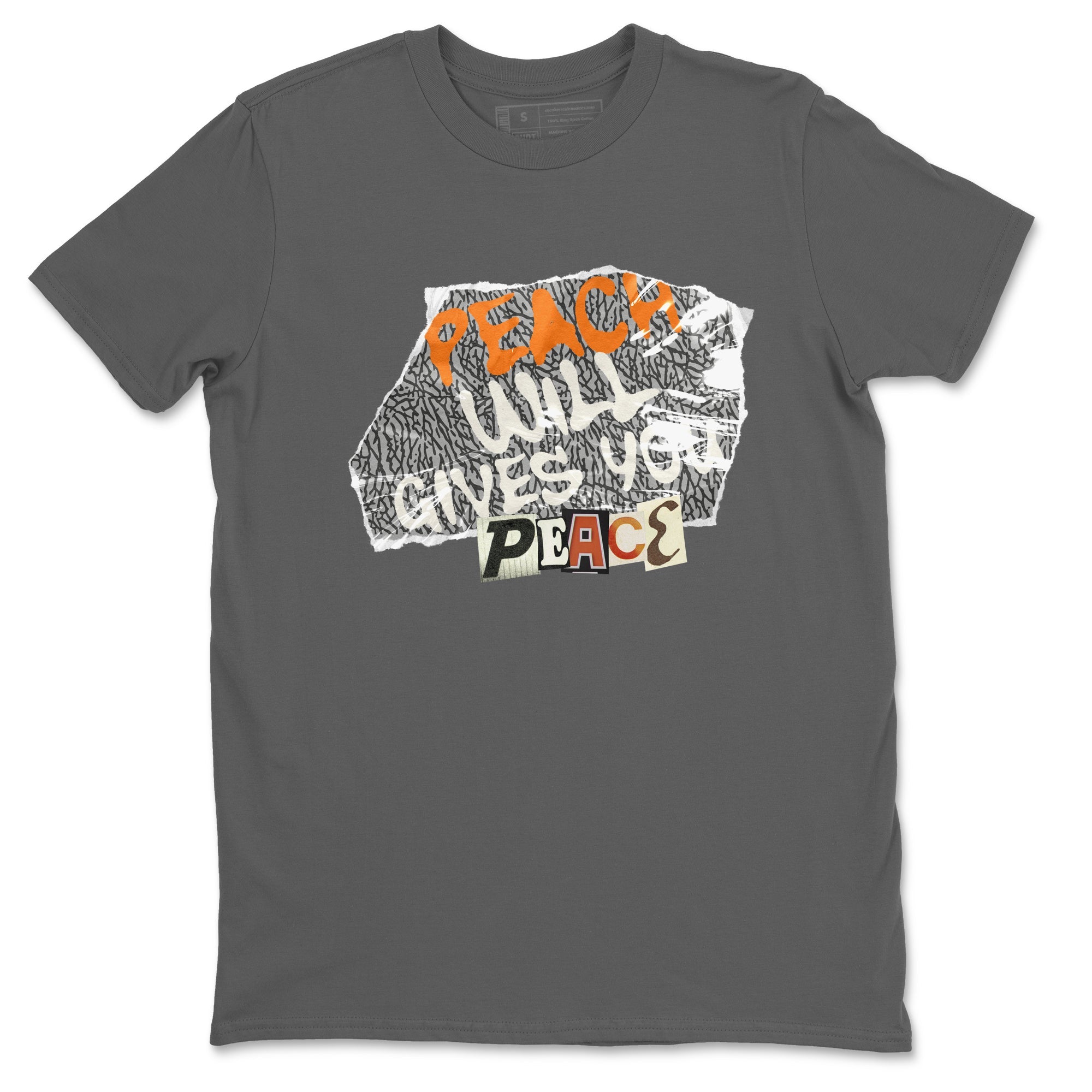 3s Georgia Peach shirt to match jordans Peach Will Gives You Peace sneaker tees Air Jordan 3 Georgia Peach SNRT Sneaker Release Tees unisex cotton Cool Grey 2 crew neck shirt