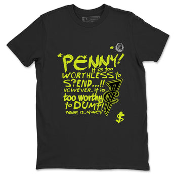 Foams One Black Volt shirts to match jordans Penny Is sneaker match tees Air Foamposite One Black and Volt match shoes to clothes SNRT Sneaker Tees unisex cotton Black 2 shirts