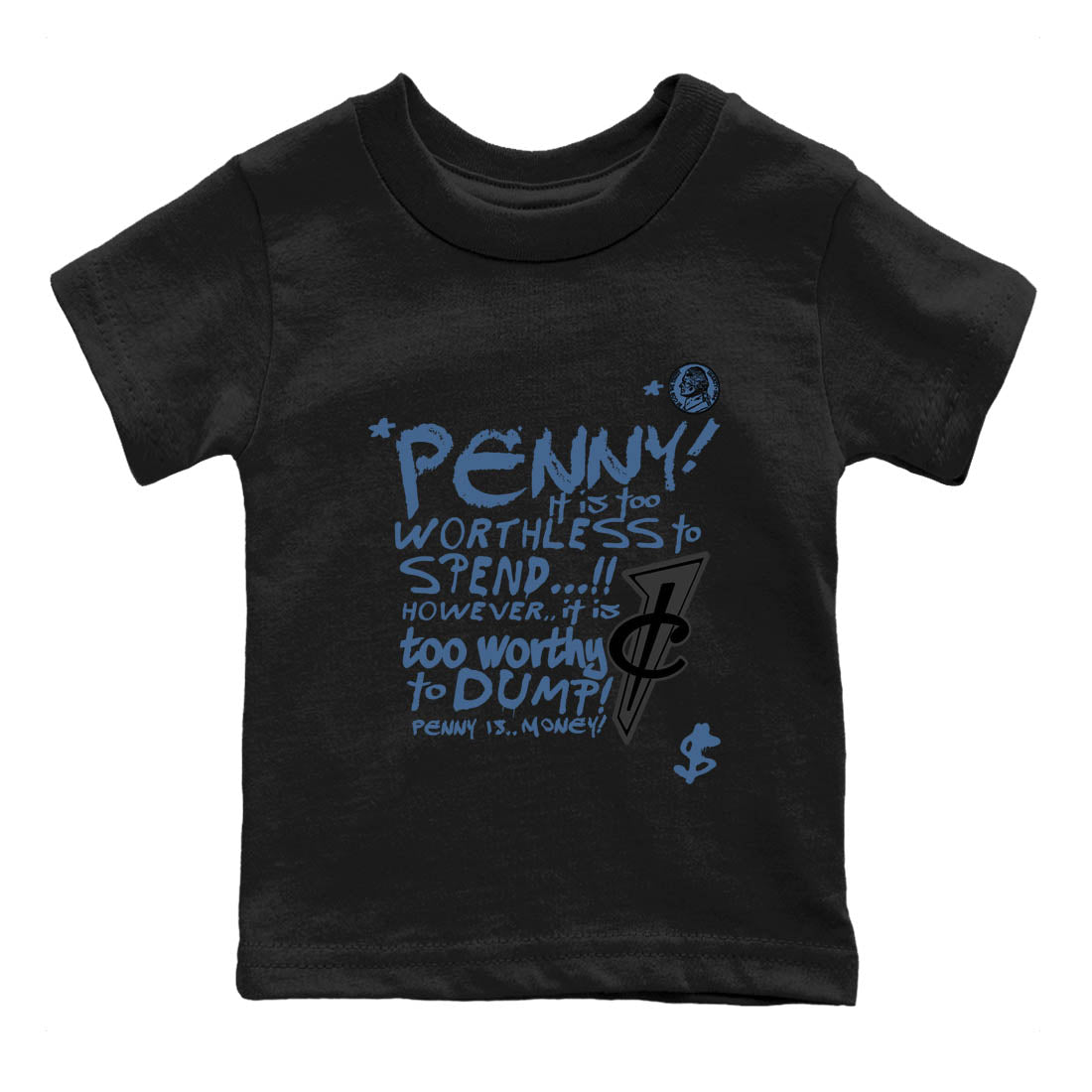 Sneaker Threads – Sneaker Tees To Match Air Foamposite One Carbon Fiber – Penny Is Youth Graphic Tee Black 2. Perfect for Jordan releases 2025 colorways.