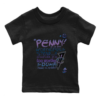 Foams One Galaxy shirts to match jordans Penny Is sneaker match tees Air Foamposite One Galaxy match shoes to clothes SNRT Sneaker Tees Youth Baby Black 2 tee