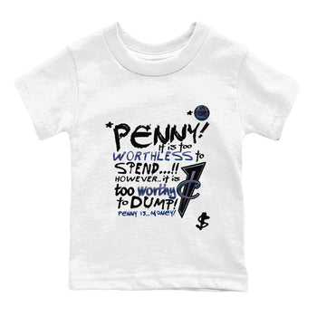 Foams One Galaxy shirts to match jordans Penny Is sneaker match tees Air Foamposite One Galaxy match shoes to clothes SNRT Sneaker Tees Youth Baby White 2 tee