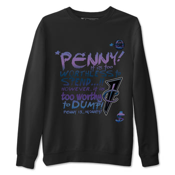 Foams One Galaxy shirts to match jordans Penny Is sneaker match tees Air Foamposite One Galaxy match shoes to clothes SNRT Sneaker Tees unisex cotton Black 2 shirts