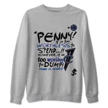 Foams One Galaxy shirts to match jordans Penny Is sneaker match tees Air Foamposite One Galaxy match shoes to clothes SNRT Sneaker Tees unisex cotton Heather Grey 2 shirts