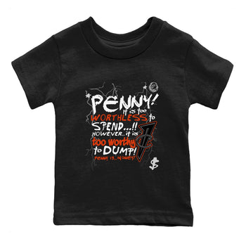 Foams One Jin shirts to match jordans Penny Is sneaker match tees Air Foamposite One Jin match shoes to clothes SNRT Sneaker Tees Youth Baby Black 2 tee