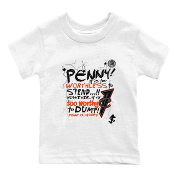 Foams One Jin shirts to match jordans Penny Is sneaker match tees Air Foamposite One Jin match shoes to clothes SNRT Sneaker Tees Youth Baby White 2 tee