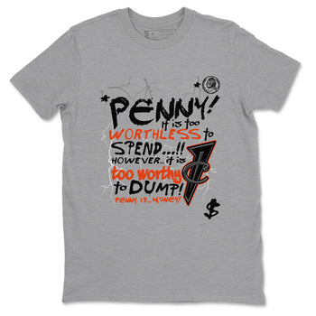 Foams One Jin shirts to match jordans Penny Is sneaker match tees Air Foamposite One Jin match shoes to clothes SNRT Sneaker Tees unisex cotton Heather Grey 2 shirts