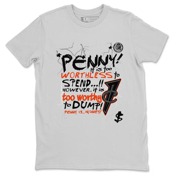 Foams One Jin shirts to match jordans Penny Is sneaker match tees Air Foamposite One Jin match shoes to clothes SNRT Sneaker Tees unisex cotton Silver 2 shirts