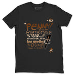 Foams One Metallic Copper shirts to match jordans Penny Is sneaker match tees Air Foamposite One Metallic Copper match shoes to clothes SNRT Sneaker Tees unisex cotton Black 2 shirts