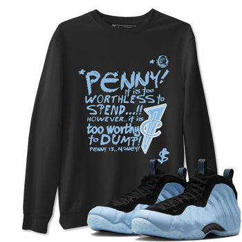 Penny Is sneaker match t-shirt styled to complete your fit with the Air Foamposite One Psychic Blue sneakers, shown in Black 1.