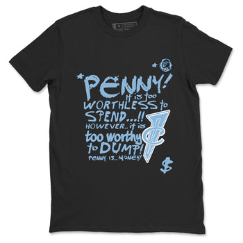 Penny Is sneaker match t-shirt styled to complete your fit with the Air Foamposite One Psychic Blue sneakers, shown in Black 2.