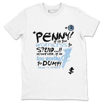 Penny Is sneaker match t-shirt styled to complete your fit with the Air Foamposite One Psychic Blue sneakers, shown in White 2.