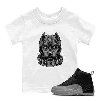 12s Black Wolf Grey shirts to match jordans Pitbull sneaker match tees 12s Baron SNRT Sneaker Release Tees Youth Baby White 1 crew neck shirts