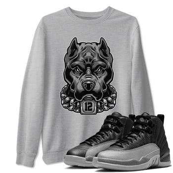 12s Black Wolf Grey shirts to match jordans Pitbull sneaker match tees 12s Baron SNRT Sneaker Release Tees unisex cotton Heather Grey 1 crew neck shirts