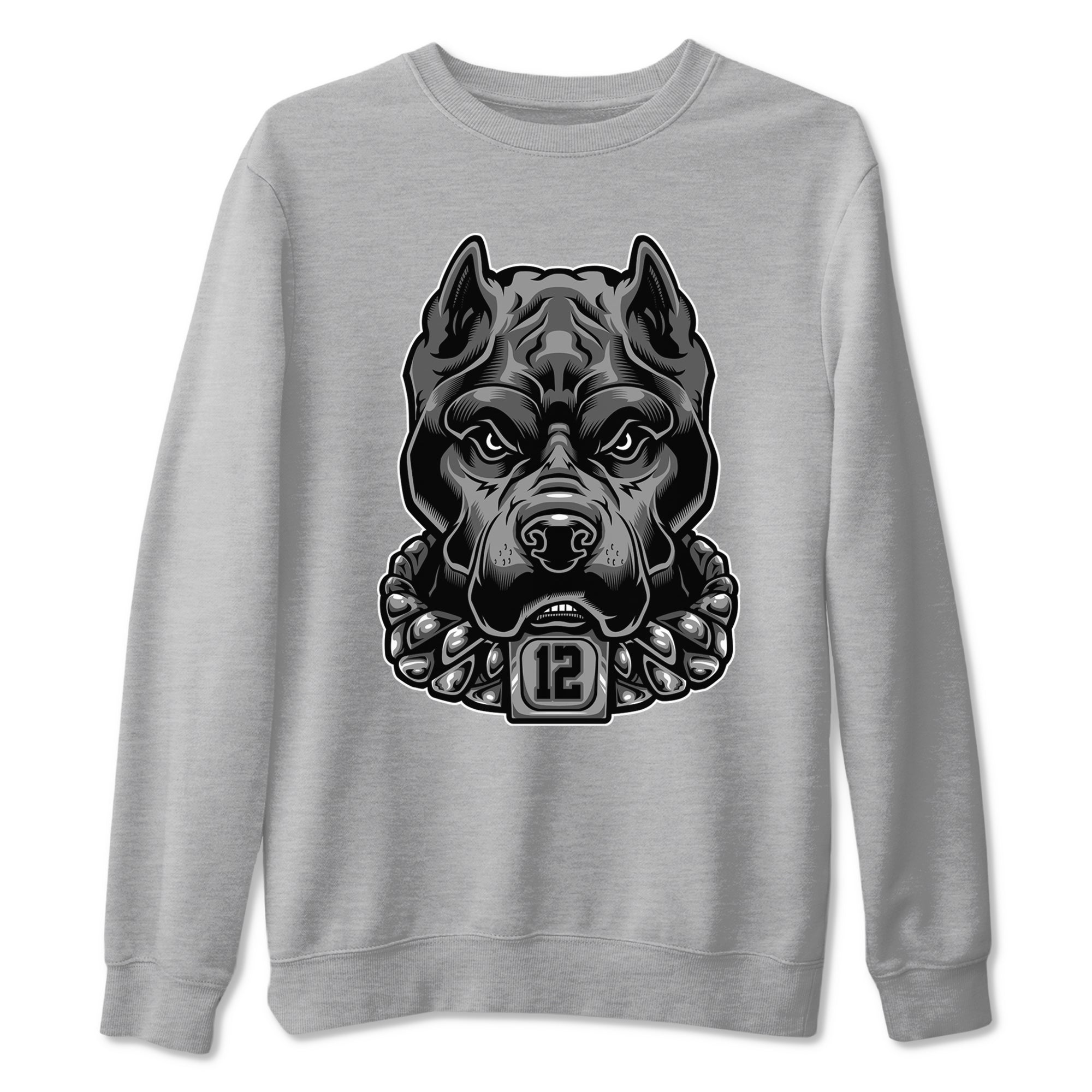 12s Black Wolf Grey shirts to match jordans Pitbull sneaker match tees 12s Baron SNRT Sneaker Release Tees unisex cotton Heather Grey 2 crew neck shirts