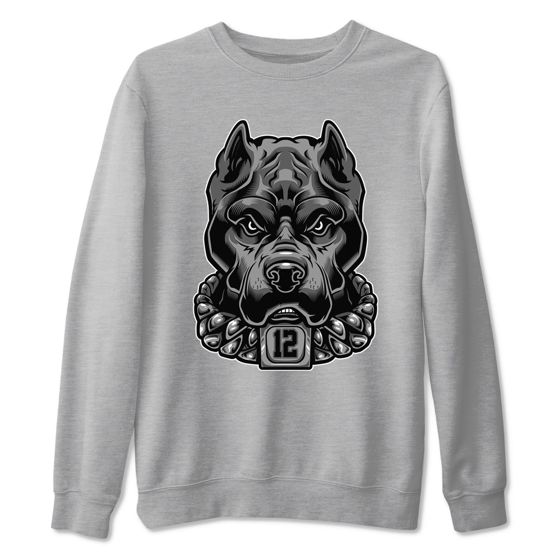 12s Black Wolf Grey shirts to match jordans Pitbull sneaker match tees 12s Baron SNRT Sneaker Release Tees unisex cotton Heather Grey 2 crew neck shirts