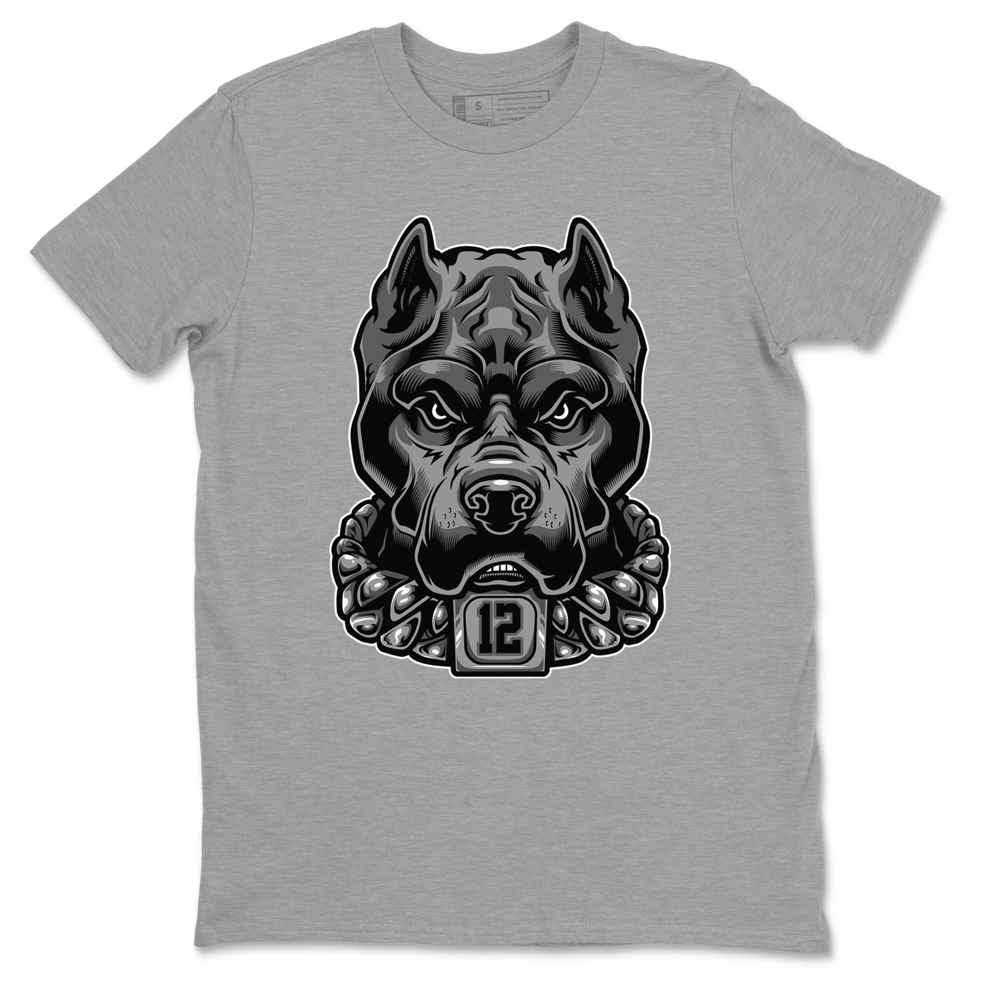 12s Black Wolf Grey shirts to match jordans Pitbull sneaker match tees 12s Baron SNRT Sneaker Release Tees unisex cotton Heather Grey 2 crew neck shirts
