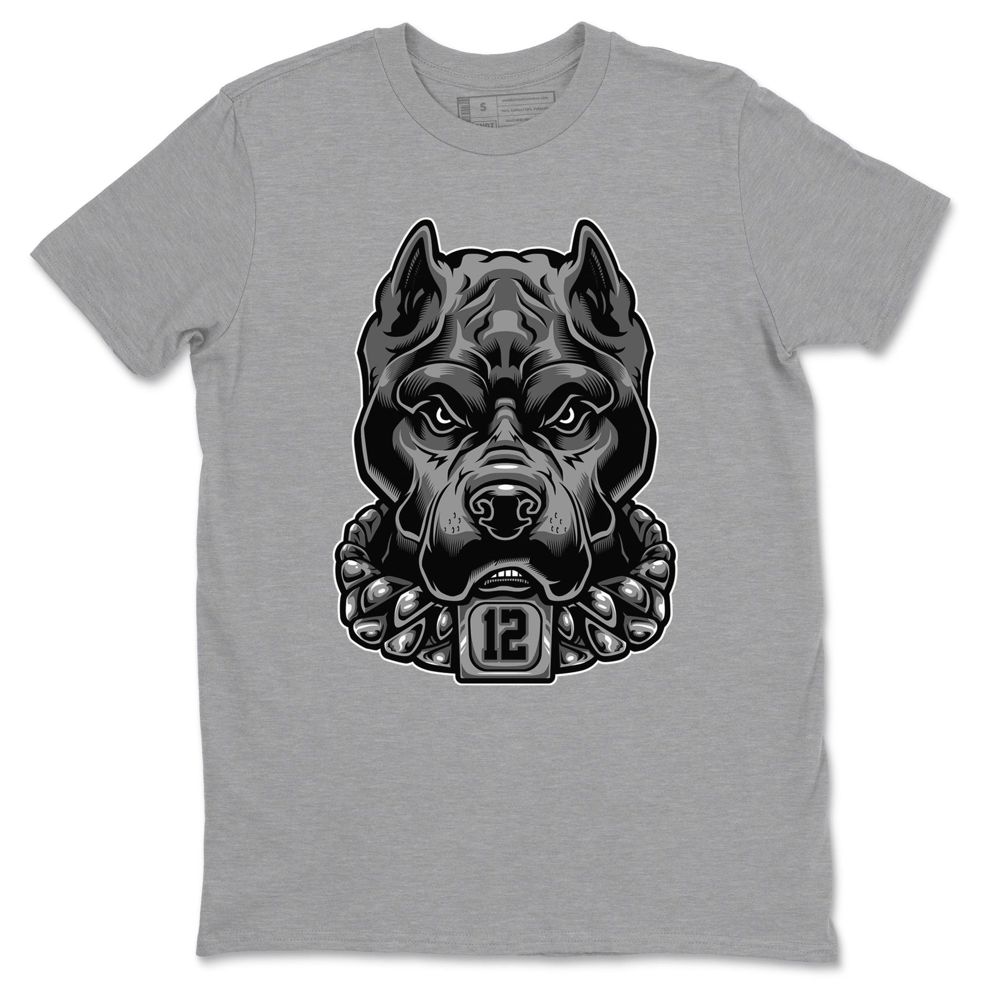 12s Black Wolf Grey shirts to match jordans Pitbull sneaker match tees 12s Baron SNRT Sneaker Release Tees unisex cotton Heather Grey 2 crew neck shirts