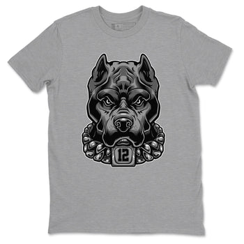 12s Black Wolf Grey shirts to match jordans Pitbull sneaker match tees 12s Baron SNRT Sneaker Release Tees unisex cotton Heather Grey 2 crew neck shirts
