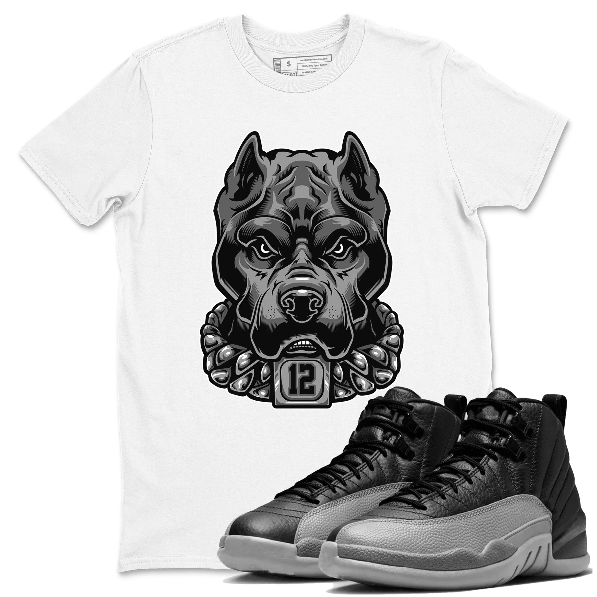 12s Black Wolf Grey shirts to match jordans Pitbull sneaker match tees 12s Baron SNRT Sneaker Release Tees unisex cotton White 1 crew neck shirts