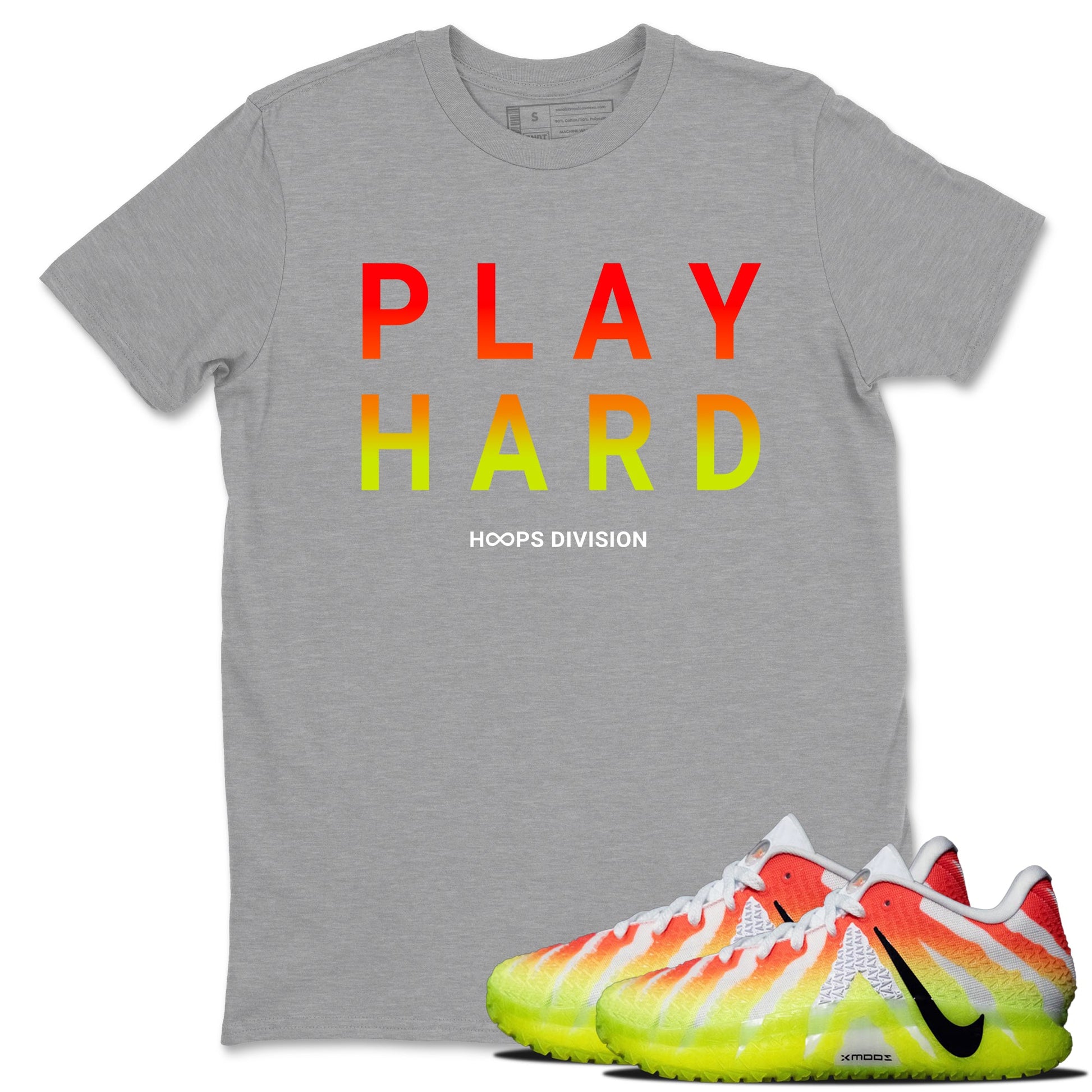 Sneaker Threads – Sneaker Tees To Match Nike JA 3 Under The Christmas Tree – Play Hard Graphic Tee Heather Grey 1. Perfect for Jordan releases 2025 colorways. Perfect for Ja Morant sneaker releases and Christmas 2025 colorways.