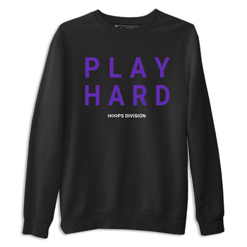 Sneaker Threads – Sneaker Tees To Match Nike KB 9 Hyper Grape – Play Hard Graphic Tee Black 2. Perfect for Jordan releases 2025 colorways. Perfect for purple basketball sneaker releases and legacy-inspired colorways for 2025 hoopers.