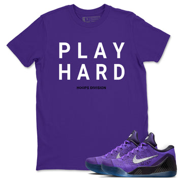 Sneaker Threads – Sneaker Tees To Match Nike KB 9 Hyper Grape – Play Hard Graphic Tee Purple 1. Perfect for Jordan releases 2025 colorways. Perfect for purple basketball sneaker releases and legacy-inspired colorways for 2025 hoopers.