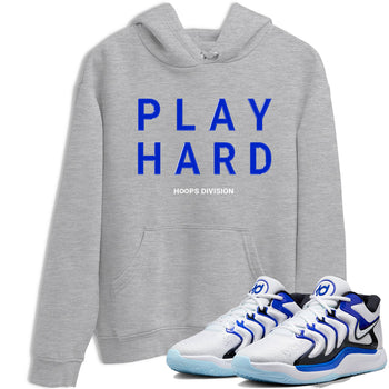 Sneaker Threads – Sneaker Tees To Match Nike KD 17 Penny – Play Hard Graphic Tee Heather Grey 1. Perfect for Jordan releases 2025 colorways. Perfect for Kevin Durant basketball sneaker releases and retro Penny-inspired 2025 colorways.