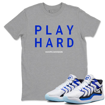 Sneaker Threads – Sneaker Tees To Match Nike KD 17 Penny – Play Hard Graphic Tee Heather Grey 1. Perfect for Jordan releases 2025 colorways. Perfect for Kevin Durant basketball sneaker releases and retro Penny-inspired 2025 colorways.