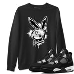 AJ4 White Thunder shirts to match jordans Playskull sneaker match tees Air Jordan 4 White Thunder SNRT Sneaker Tees streetwear brand Black 1 unisex cotton tee