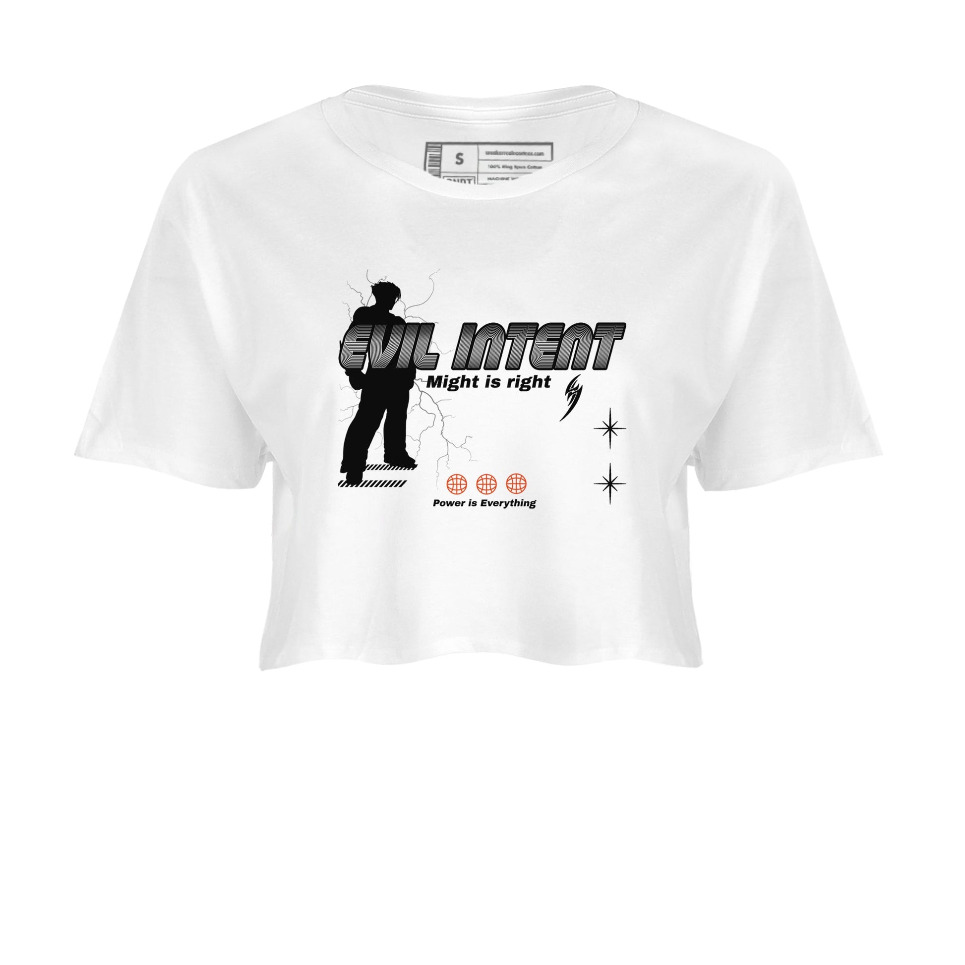 Foams One Jin shirts to match jordans Power Is Everything sneaker match tees Air Foamposite One Jin match shoes to clothes SNRT Sneaker Tees unisex cotton White 2 crop tee