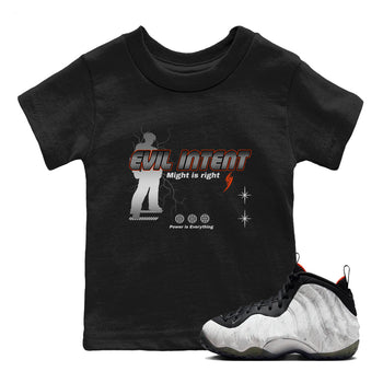 Foams One Jin shirts to match jordans Power Is Everything sneaker match tees Air Foamposite One Jin match shoes to clothes SNRT Sneaker Tees Youth Baby Black 1 tee