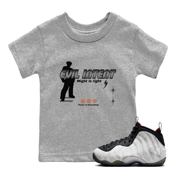 Foams One Jin shirts to match jordans Power Is Everything sneaker match tees Air Foamposite One Jin match shoes to clothes SNRT Sneaker Tees Youth Baby Heather Grey 1 tee