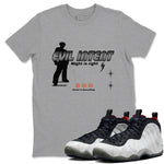 Foams One Jin shirts to match jordans Power Is Everything sneaker match tees Air Foamposite One Jin match shoes to clothes SNRT Sneaker Tees unisex cotton Heather Grey 1 shirts