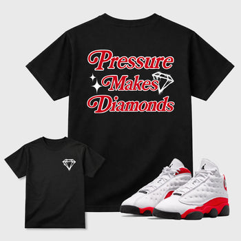 Pressure Makes Diamonds sneaker match t-shirt styled to complete your fit with the sneakers, shown in Black.