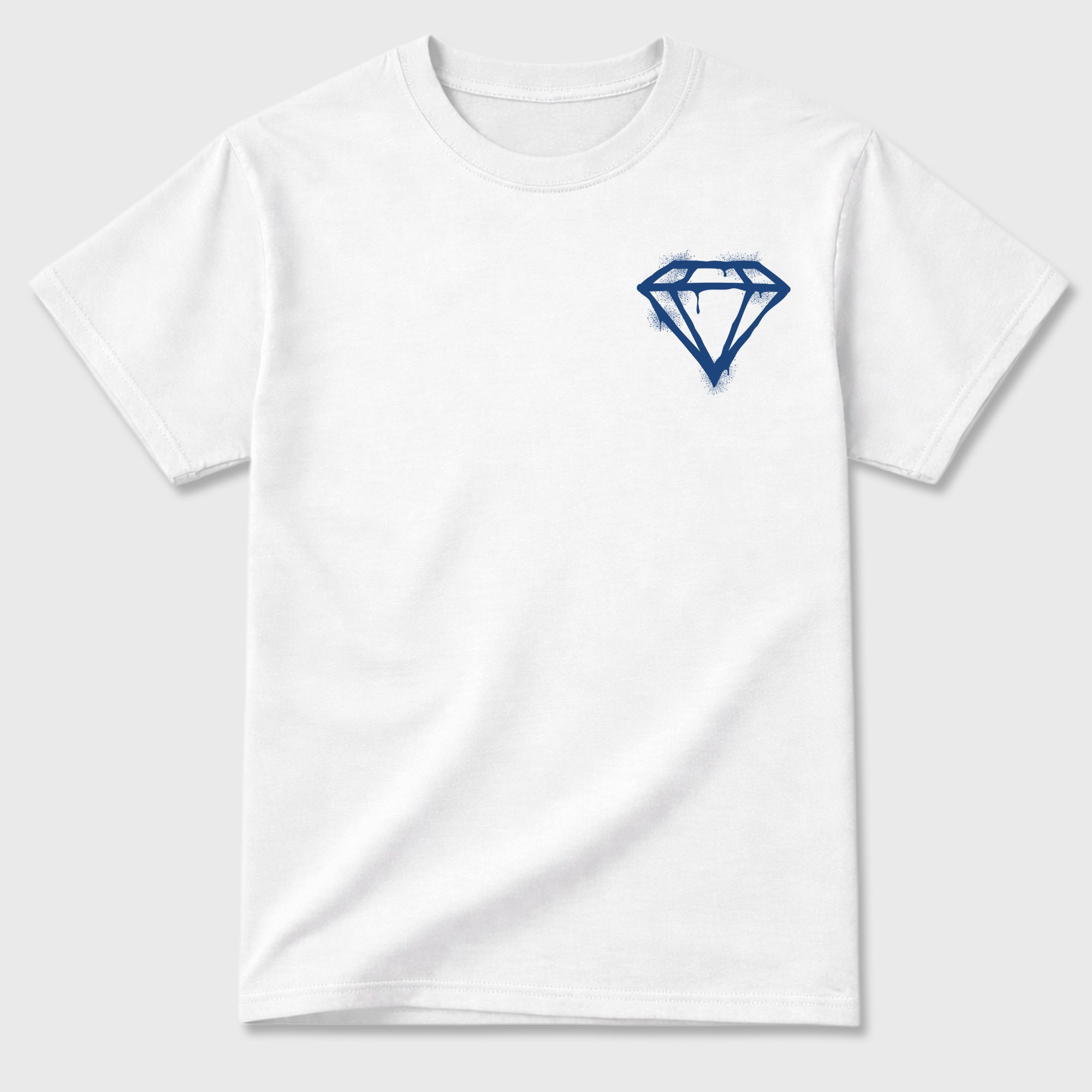 Pressure Makes Diamonds Graphic T-Shirt featuring original streetwear artwork designed to match the . White Graphic T-Shirt.