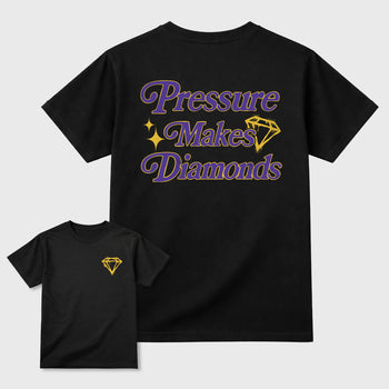 Pressure Makes Diamonds sneaker match t-shirt styled to complete your fit with the sneakers, shown in Black.