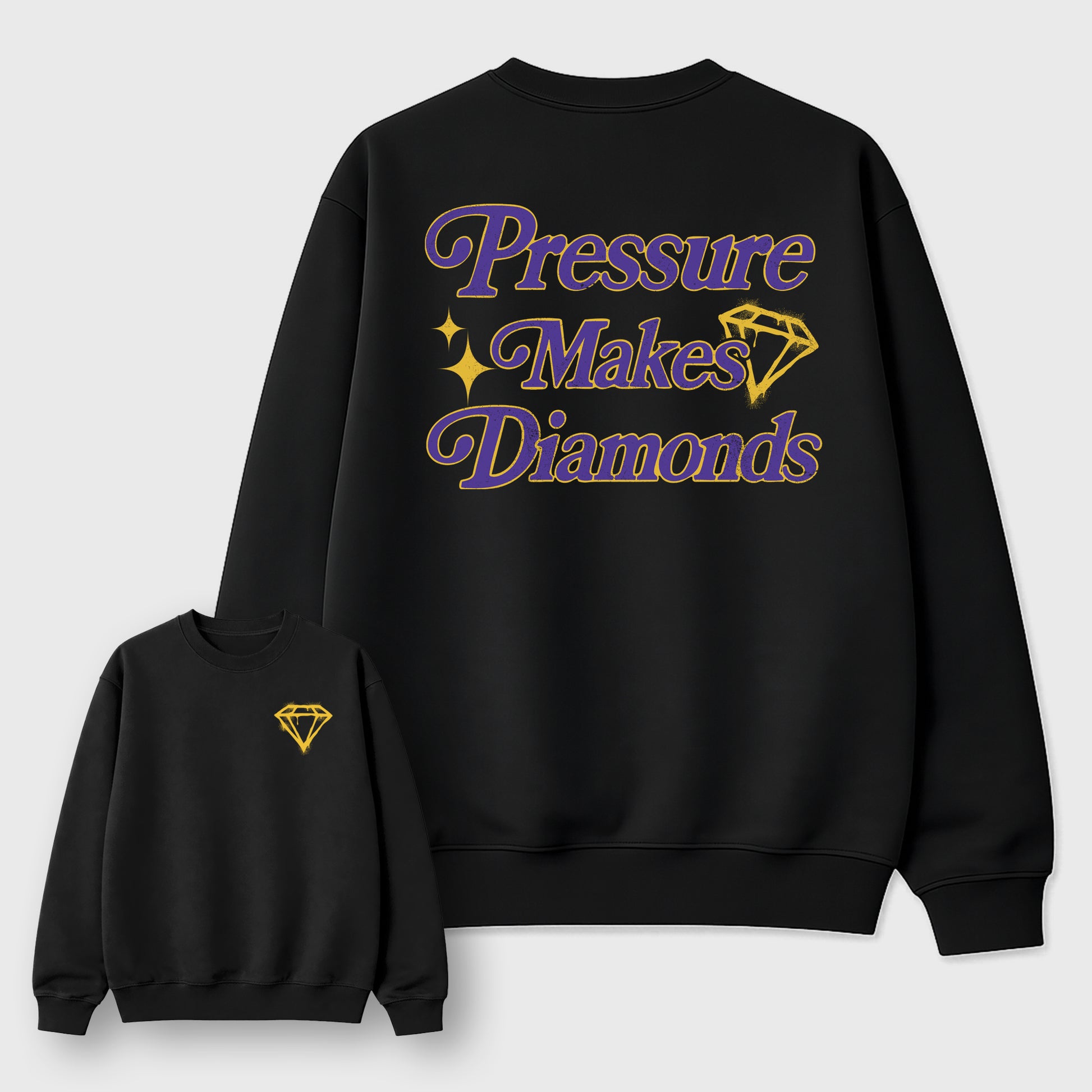 Pressure Makes Diamonds sneaker match t-shirt styled to complete your fit with the sneakers, shown in Black.