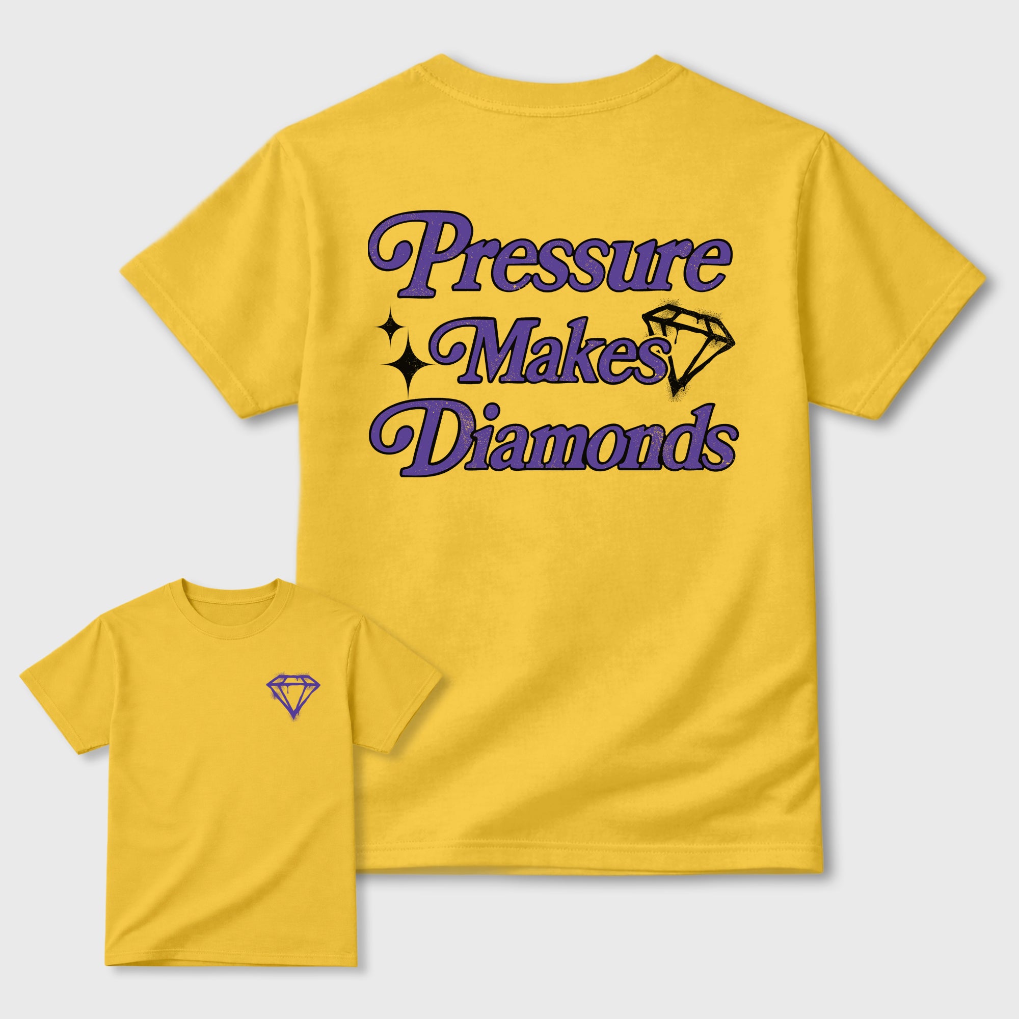 Pressure Makes Diamonds sneaker match t-shirt styled to complete your fit with the sneakers, shown in Daisy.
