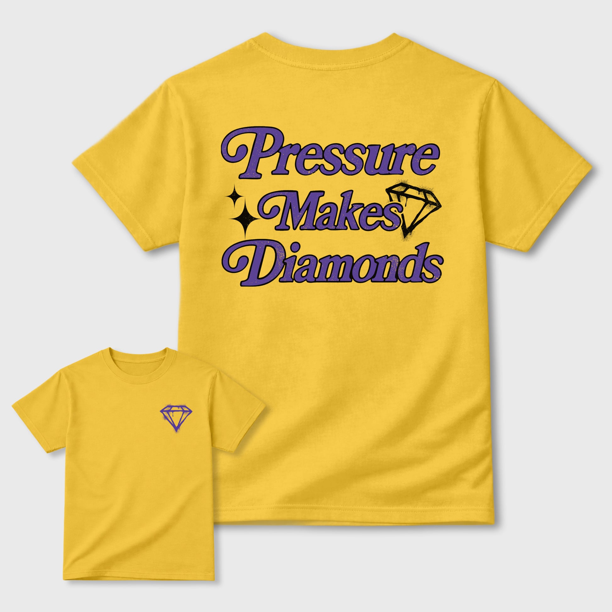 Pressure Makes Diamonds sneaker match t-shirt styled to complete your fit with the sneakers, shown in Daisy.