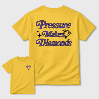 Pressure Makes Diamonds sneaker match t-shirt styled to complete your fit with the sneakers, shown in Daisy.