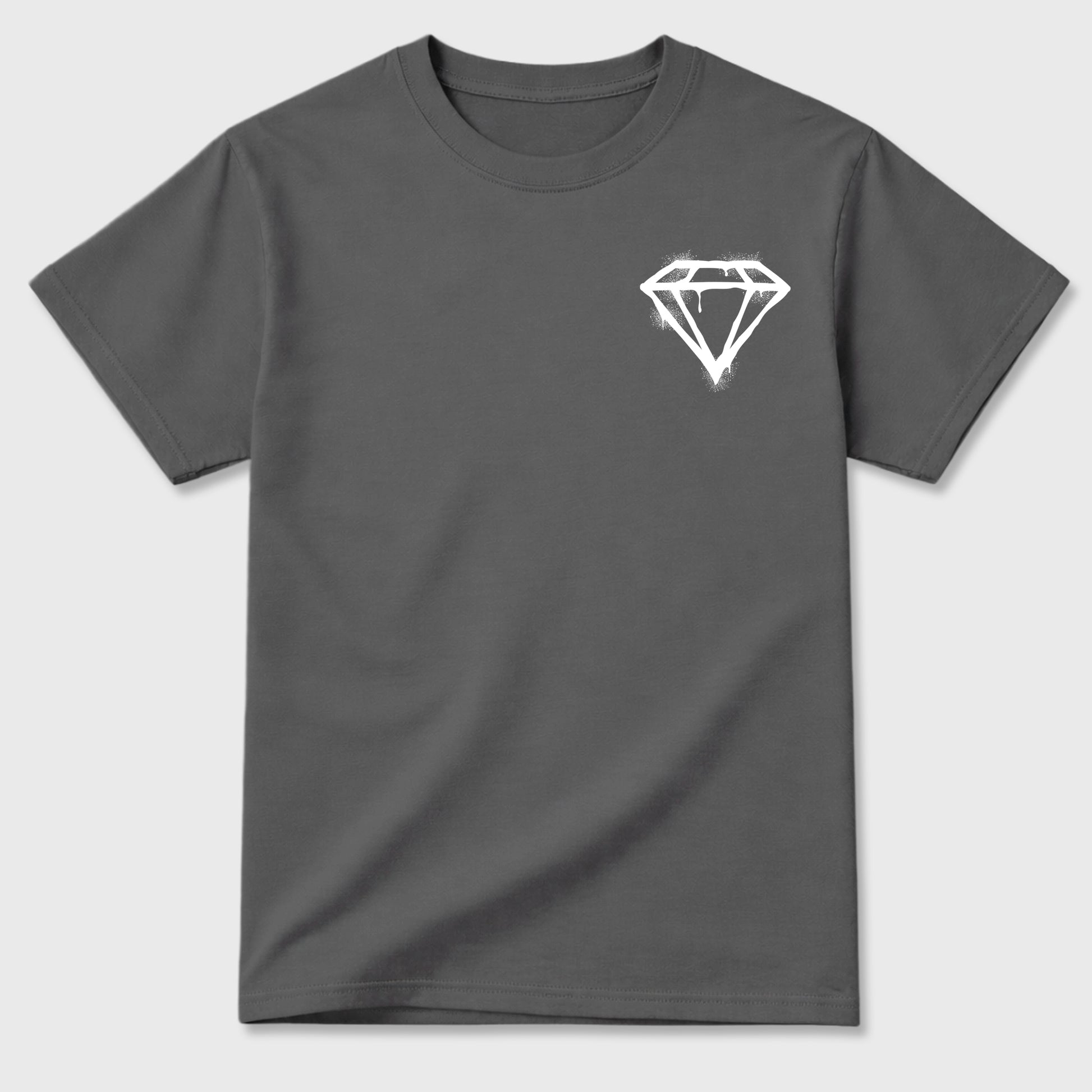 Pressure Makes Diamonds graphic t-shirt, Double side styled graphic shirts to complete your fit with the 5s Retro White Metallic sneakers, shown in Cool Grey.