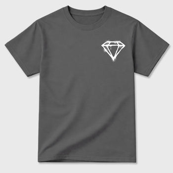 Pressure Makes Diamonds graphic t-shirt, Double side styled graphic shirts to complete your fit with the 5s Retro White Metallic sneakers, shown in Cool Grey.