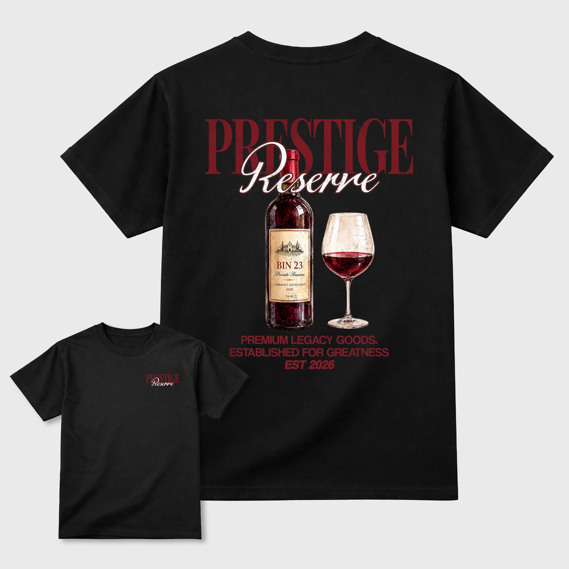 Prestige Graphic T-Shirt sneaker match tee designed for the 3s Burgundy Crush, featuring coordinated color options for a perfect streetwear match. Black shirt.