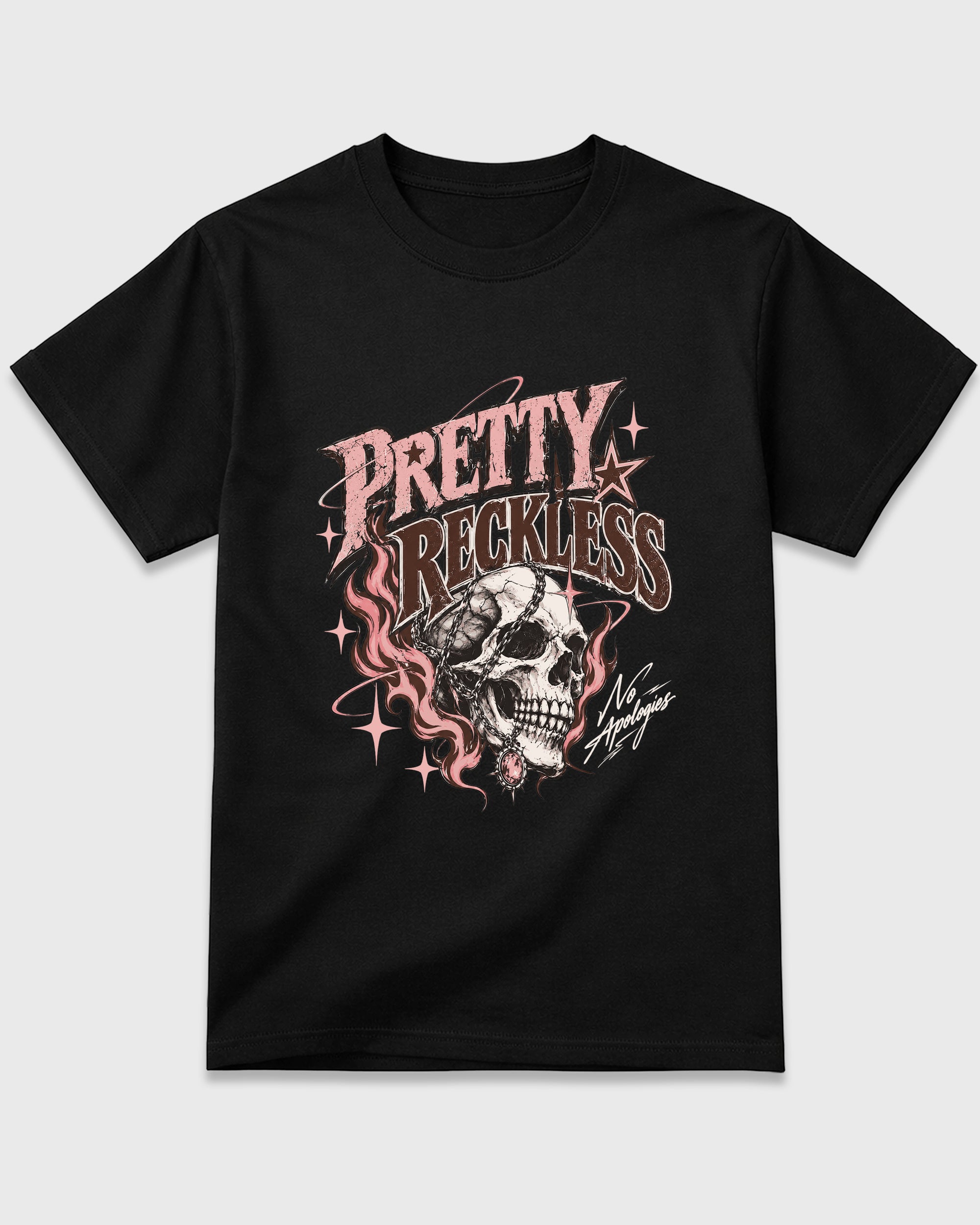 Pretty Reckless Graphic T-Shirt featuring original streetwear artwork designed to match the Air Jordan 3 Fireside. Black 2 Graphic T-Shirt.