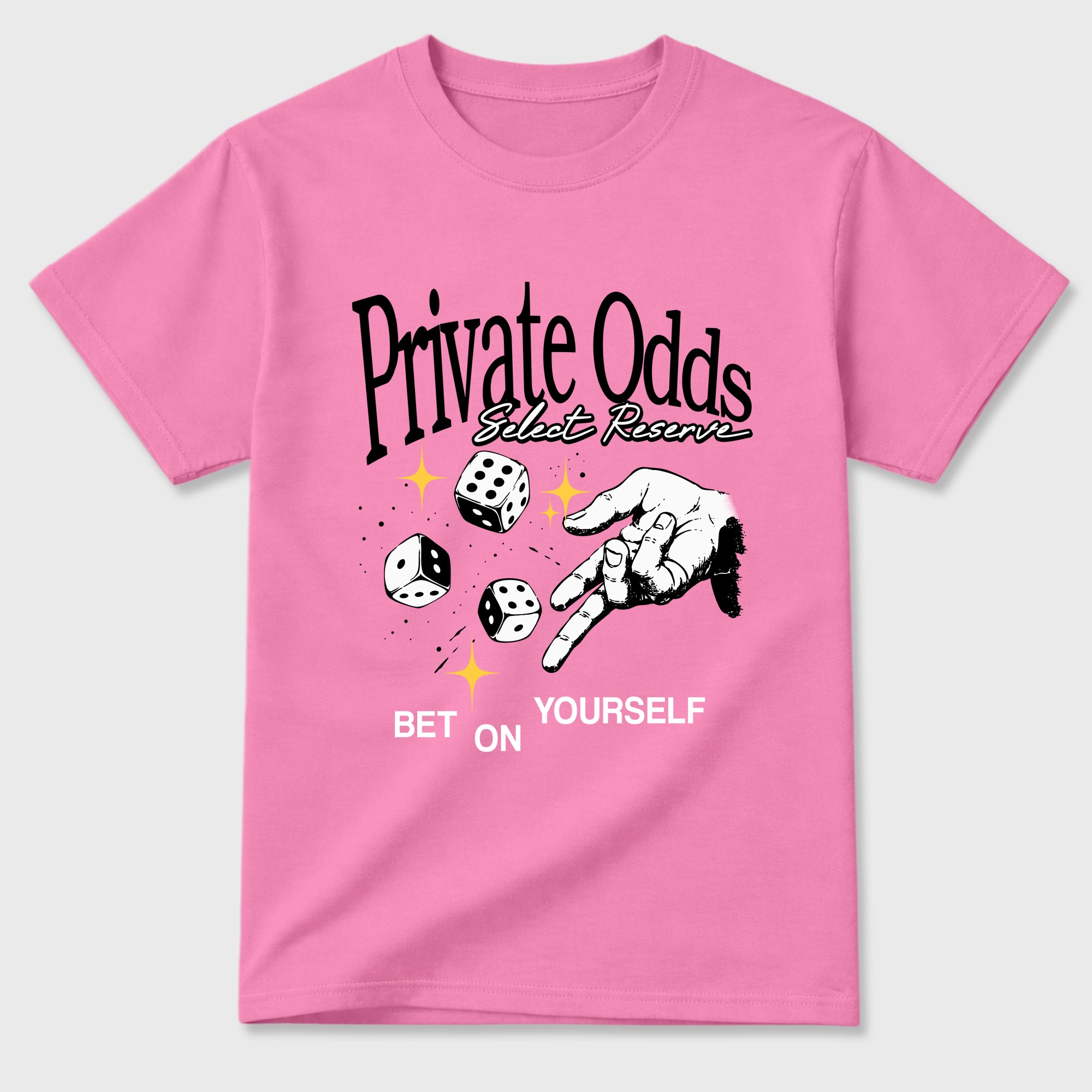 Private Odds Graphic T-Shirt featuring original streetwear artwork designed to match the Air Jordan 4 Comic. Bubble Gum 2 Graphic T-Shirt.