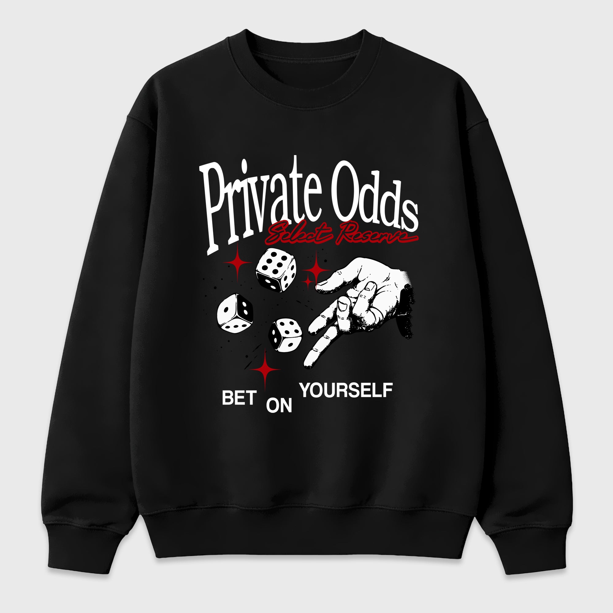 Private Odds Graphic T-Shirt featuring original streetwear artwork designed to match the Air Jordan 9 True Red. Black 2 Graphic Tee.