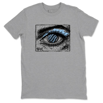 Psychic Wave sneaker match t-shirt styled to complete your fit with the Air Foamposite One Psychic Blue sneakers, shown in Heather Grey 2.