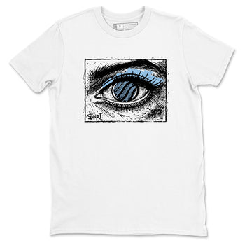 Psychic Wave sneaker match t-shirt styled to complete your fit with the Air Foamposite One Psychic Blue sneakers, shown in White 2.