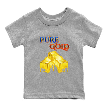 AJ1 Travis Scott Canary shirt to match jordans Pure Gold sneaker tees Air Jordan 1 Travis Scott Canary SNRT sneaker release tees baby toddler Heather Grey 2 cotton Shirt