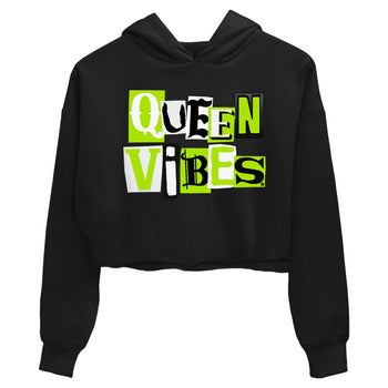 Foams One Black Volt best t shirts to wear with jordans Queen Vibes sneaker match tees Air Foamposite One Black Volt match shoes to clothes SNRT Sneaker Tees unisex cotton Black 2 crop tee